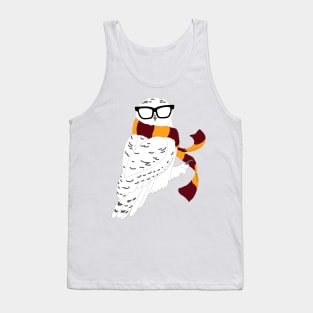 Hipster Snowy Owl Tank Top